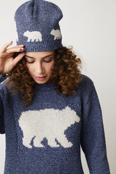 Canadiana Eco cotton "Laurentian Bear" Pullover Sweater - Parkhurst Knitwear