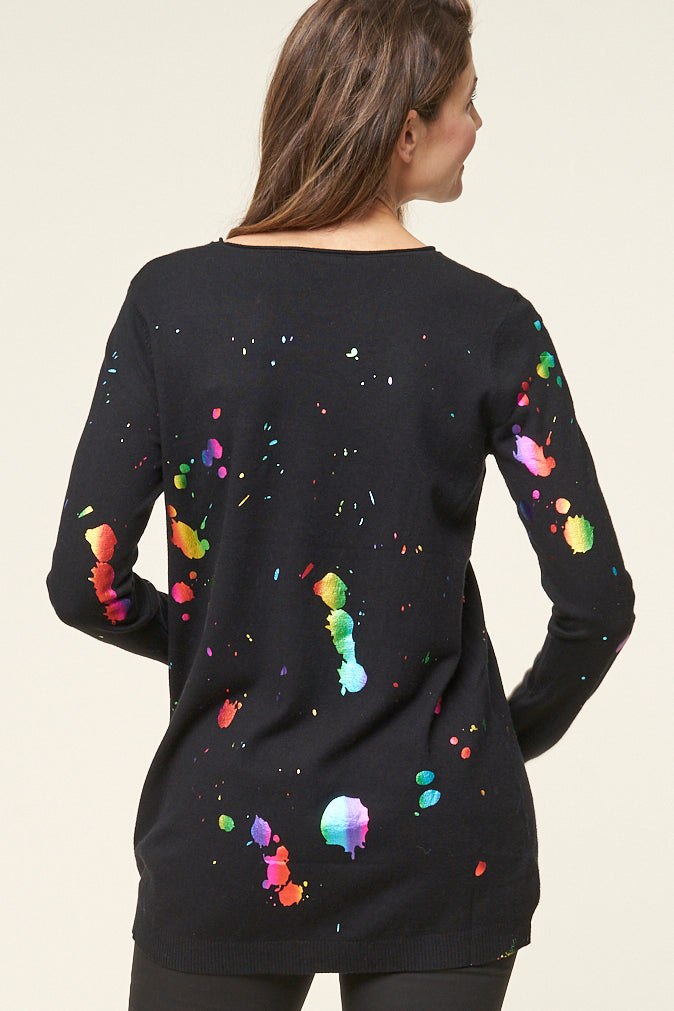 Paint 2025 splatter sweater