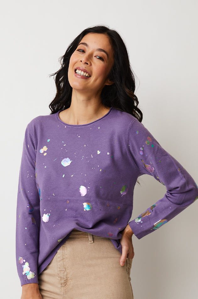 Paint splatter clearance sweater